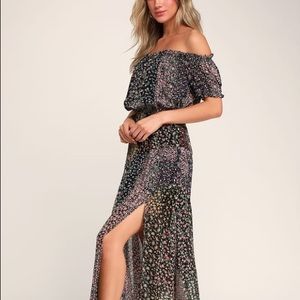 Lulus Neva floral maxi dress